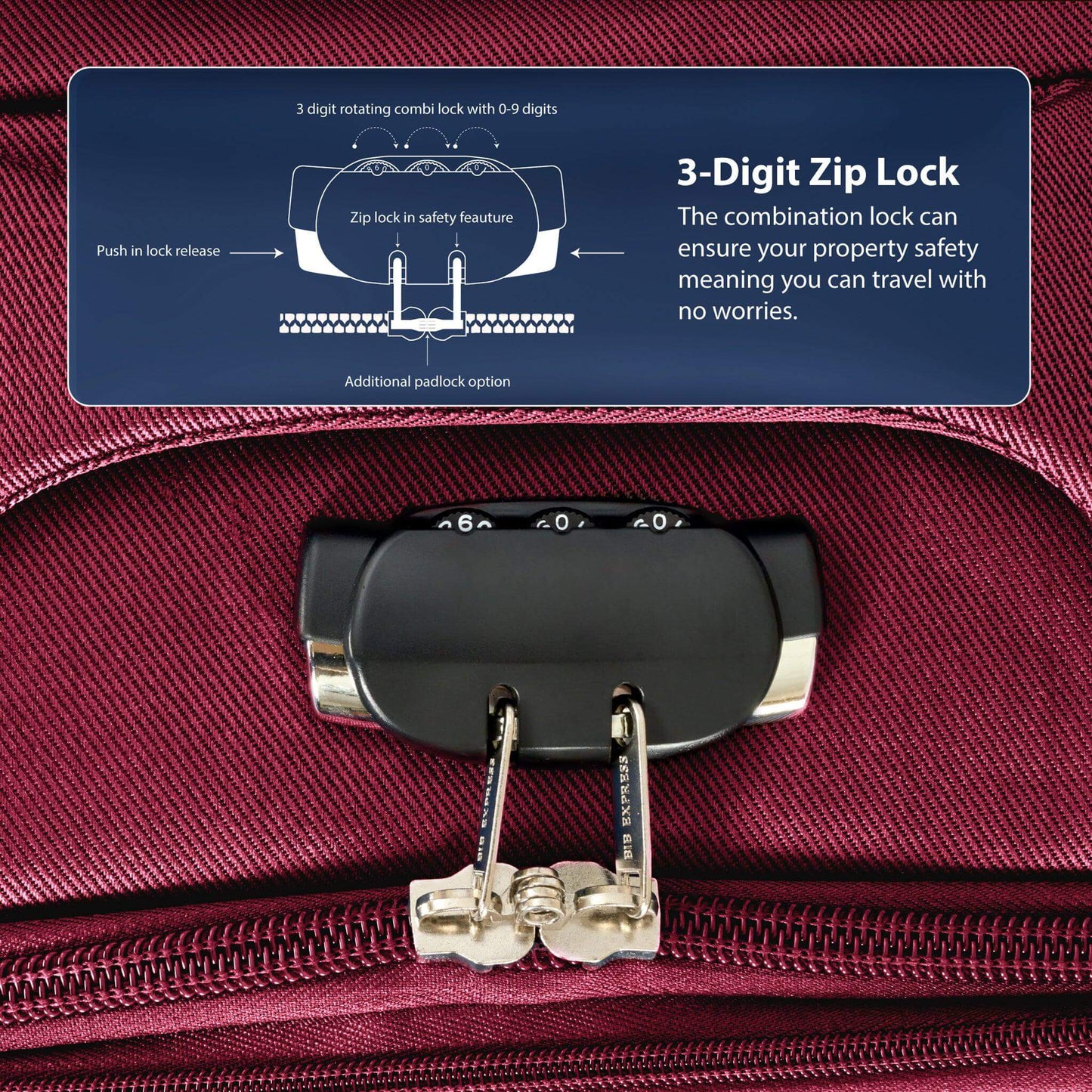 Suitcase Luggage Set On Wheels - 4 Pieces, Assorted Colours-Bargainia.com