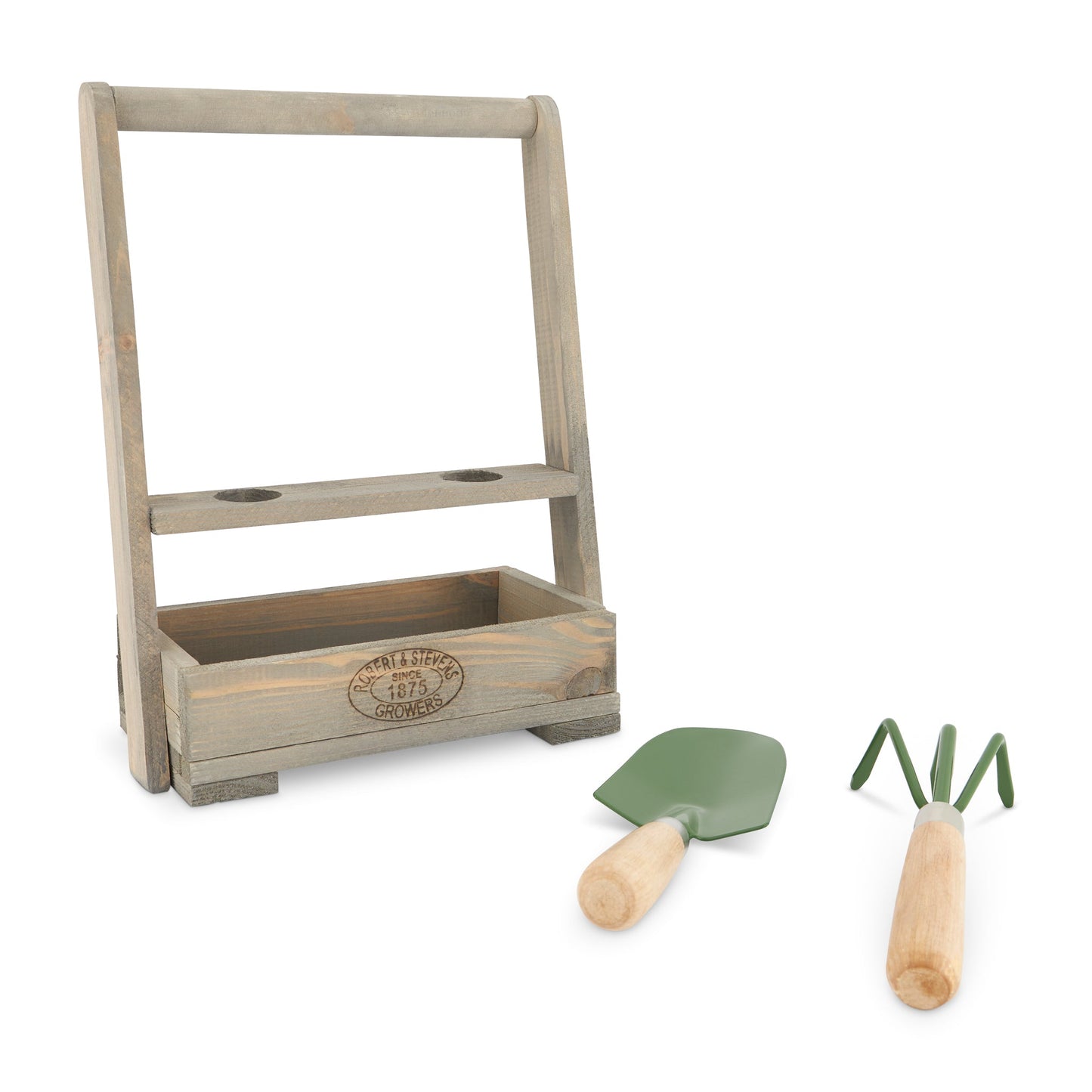 Wooden Garden Tool Holder With Trowel & Fork - Bargainia-8714982134104-Bargainia.com