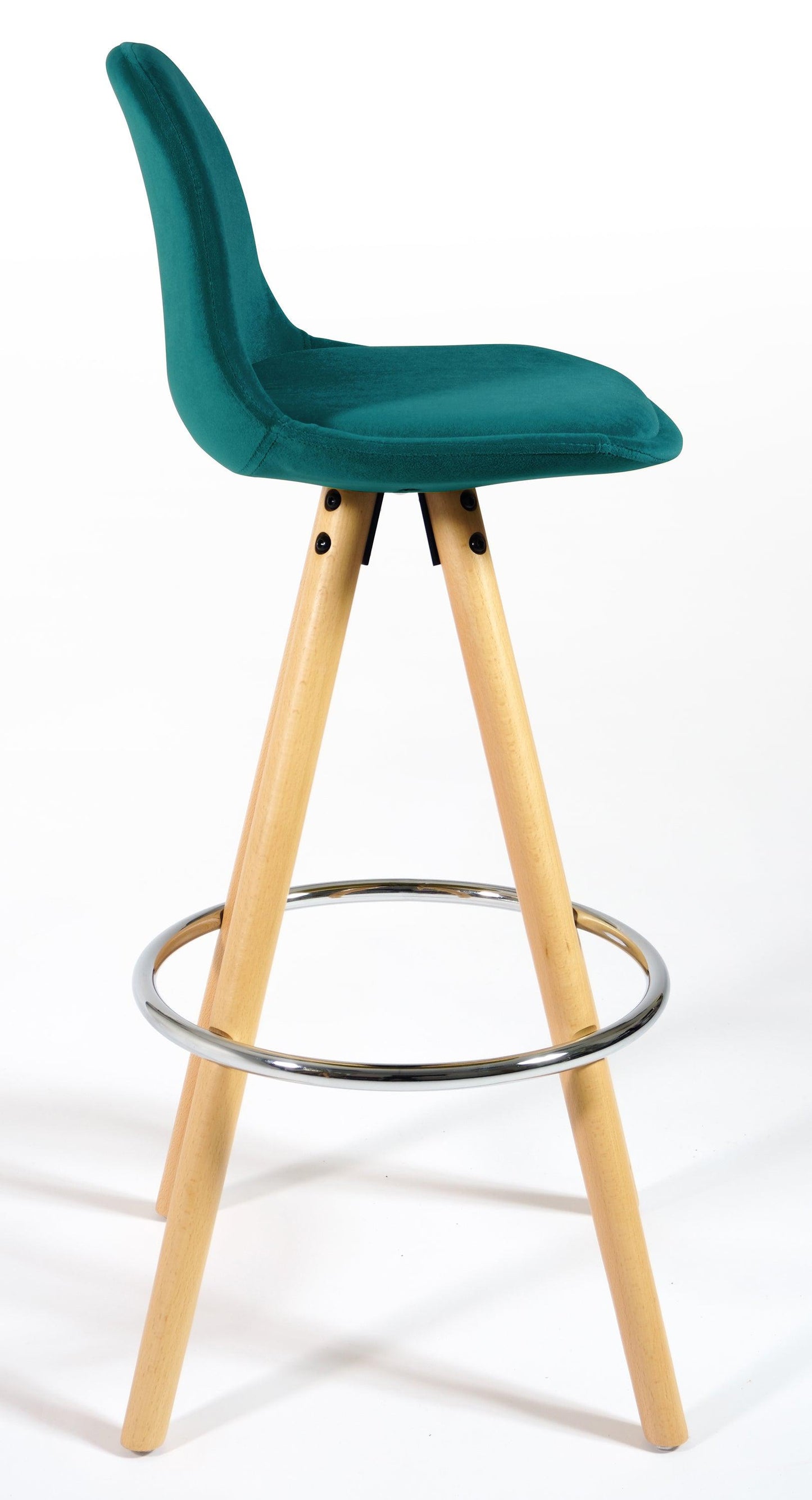 Barcelona Bar Stools - Set Of 2 - Ocean Green-5056150252818-Bargainia.com