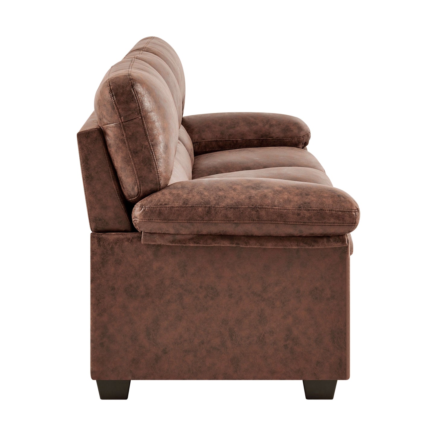 Oxford Bonded Faux Leather Sofa Suite Light Brown-Bargainia.com