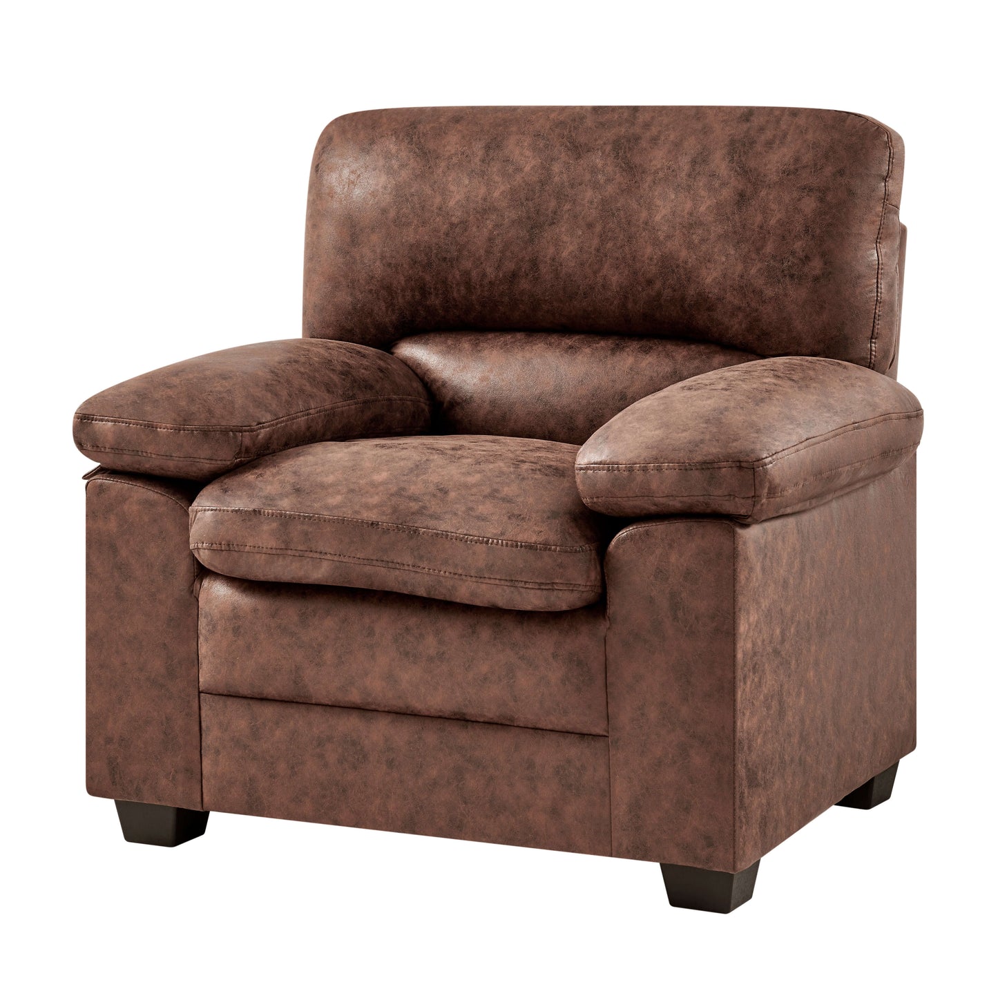Oxford Bonded Faux Leather Sofa Suite Light Brown-Bargainia.com