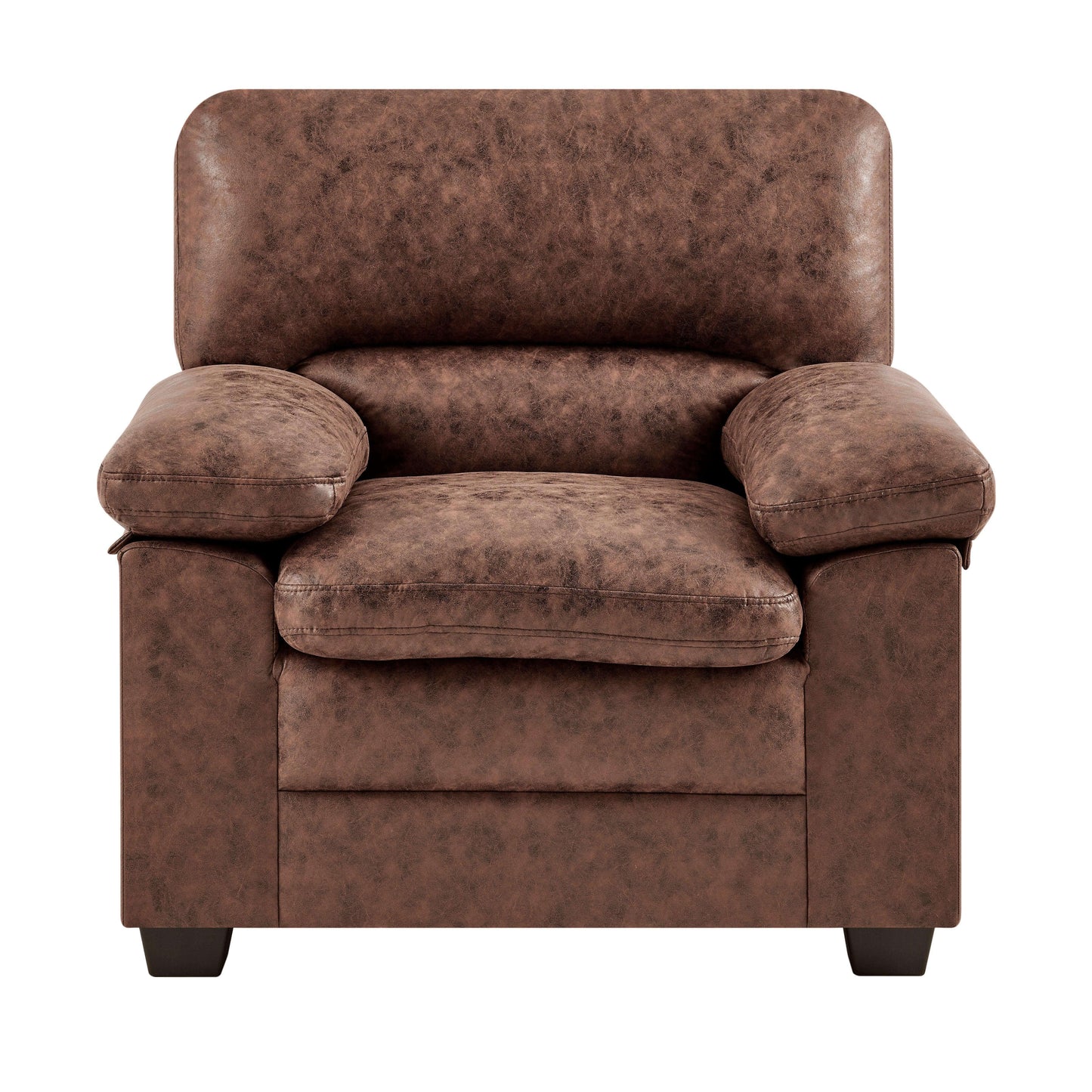 Oxford Bonded Faux Leather Sofa Suite Light Brown-Bargainia.com