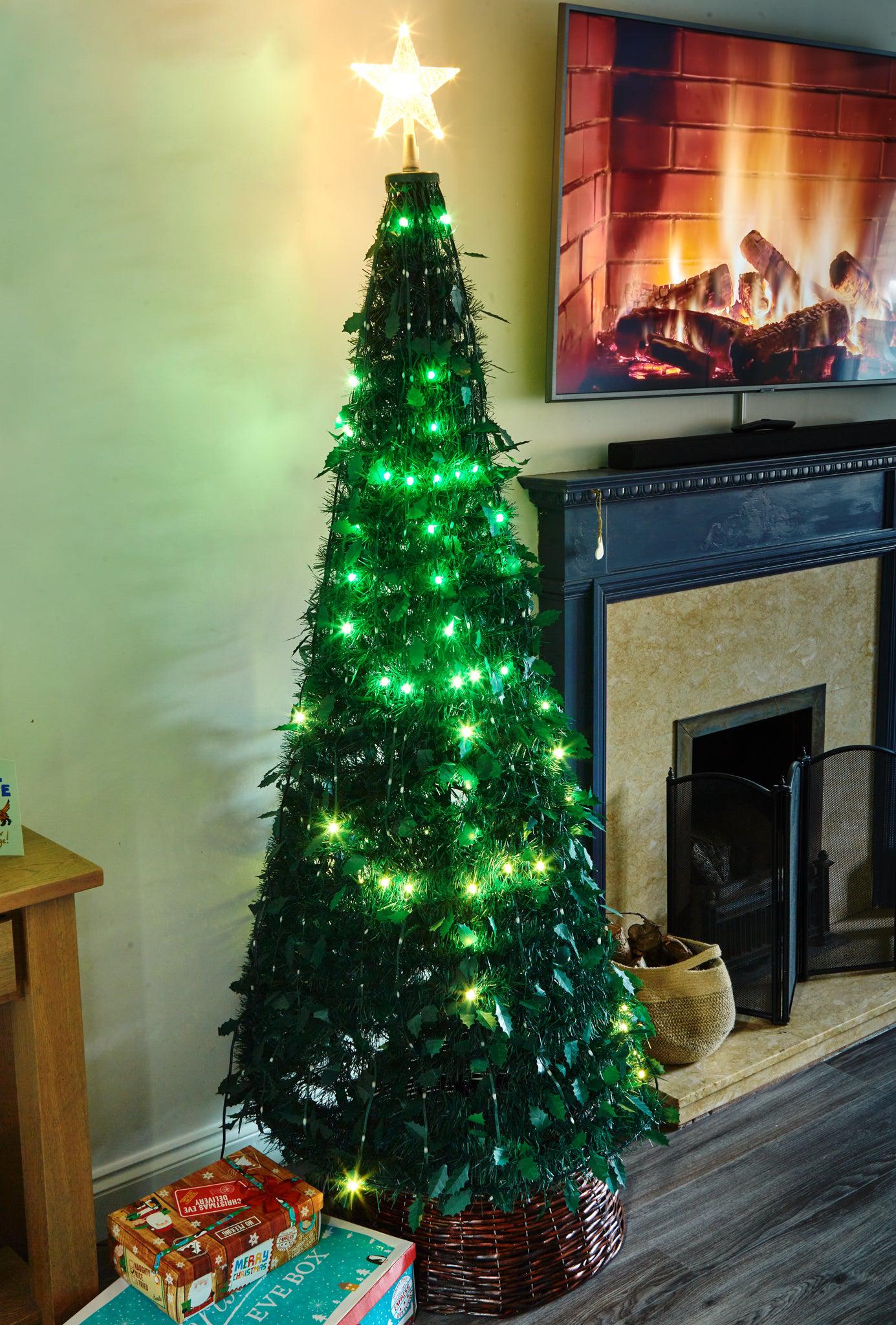 180CM Pop-Up Christmas Tree With Plastic Stand-Bargainia.com