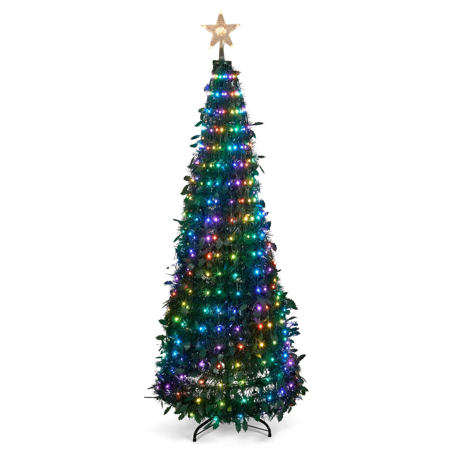 180CM Pop-Up Christmas Tree With Plastic Stand-Bargainia.com