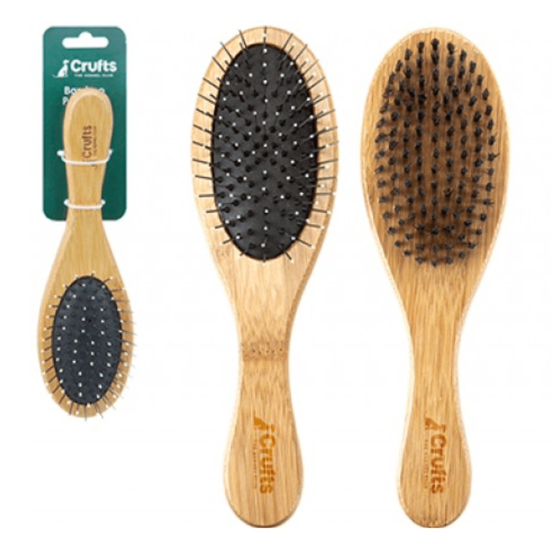 Crufts Bamboo Double Sided Pet Brush 5050565598646 Bargainia.com
