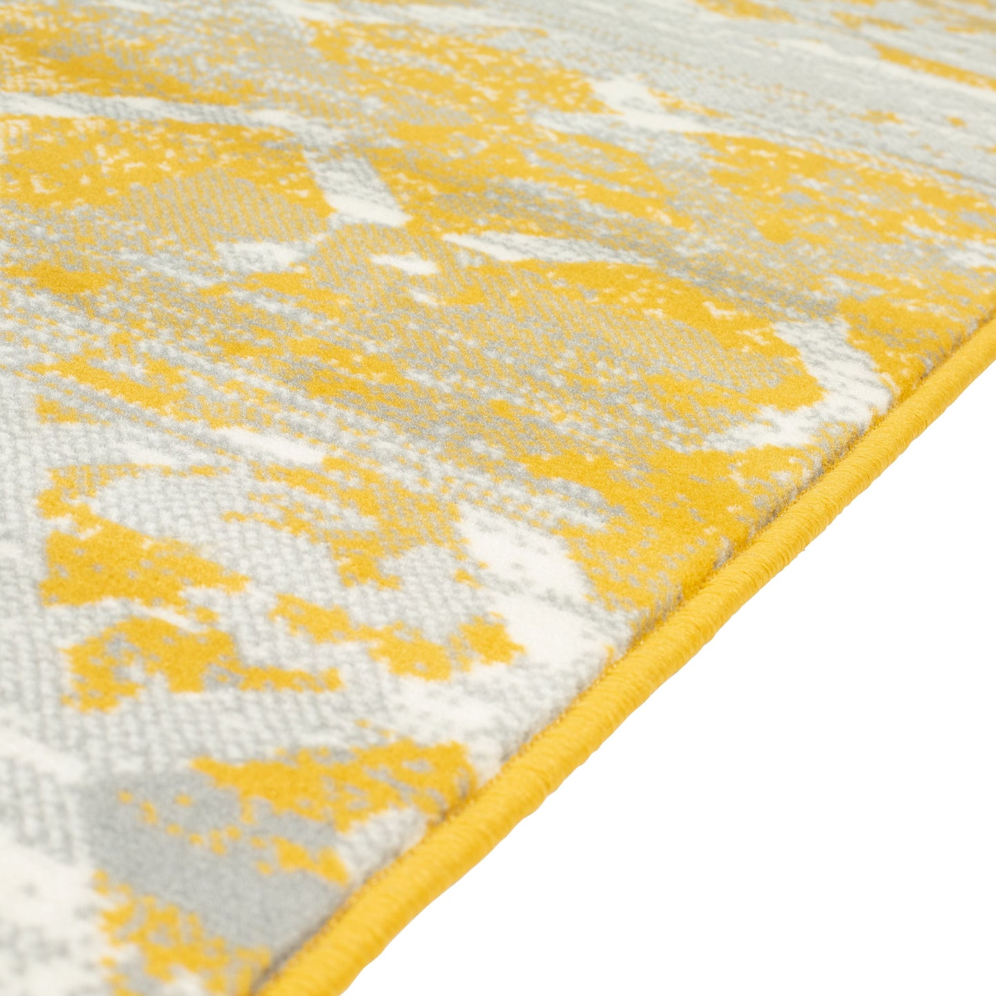 Mustard Contemporary Faded Tiles Design Rug - Texas - Bargainia.com