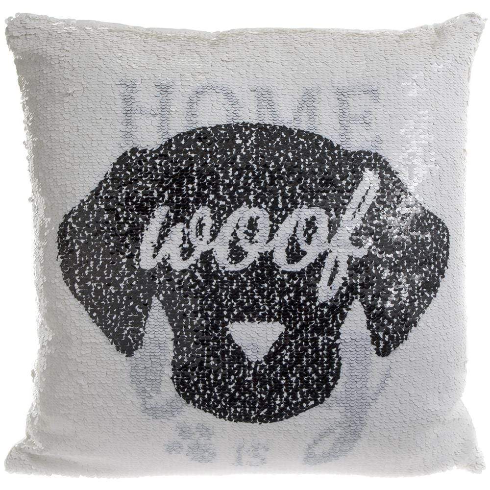 Dog Sequin Cushion - 40cm-5010792417141-Bargainia.com