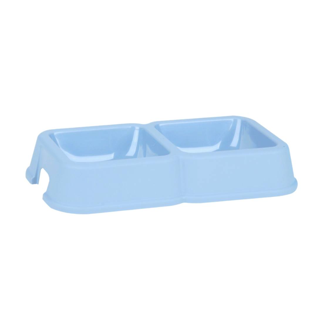 Double Dog Plastic Feeding Bowl - 0.5L-5.41489E+12-Bargainia.com