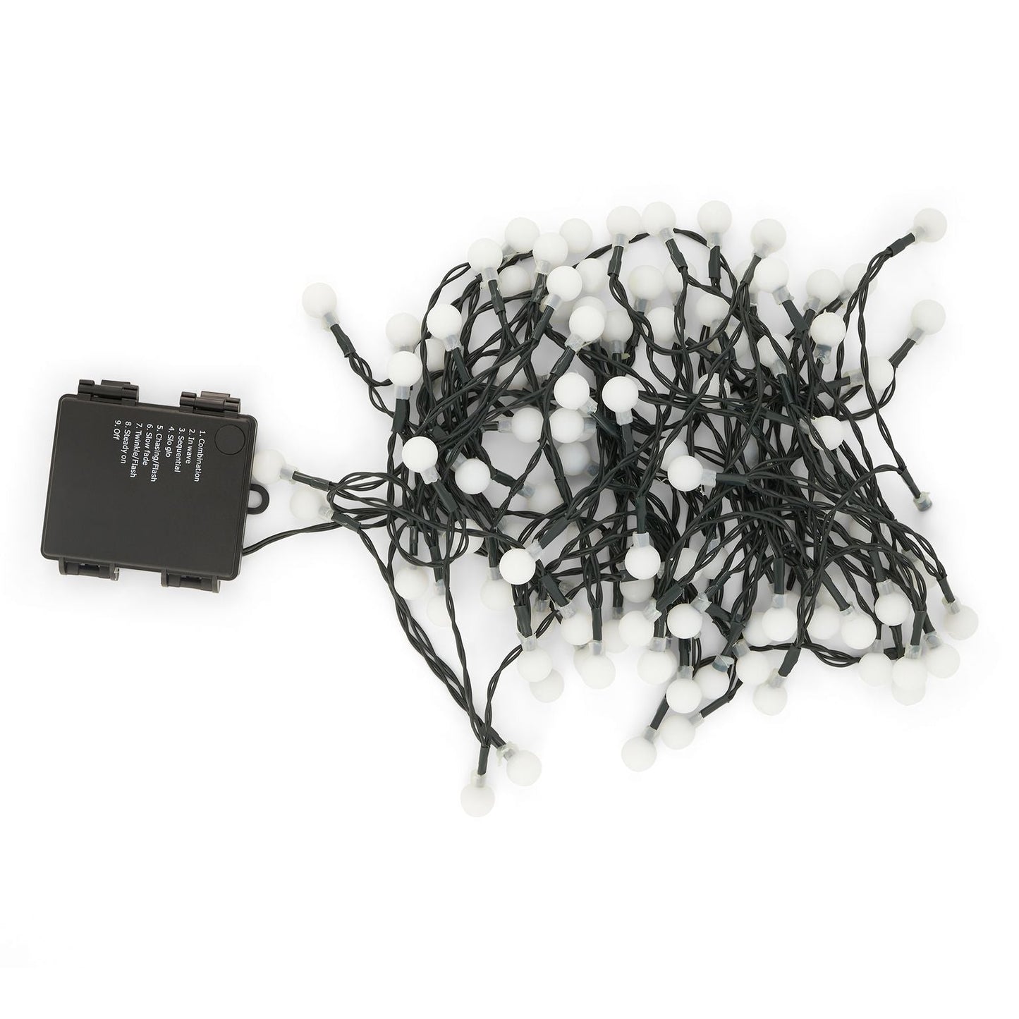 Battery Operated String Lights - 100 LED Berry Bulbs - Warm White-5056150236696-Bargainia.com