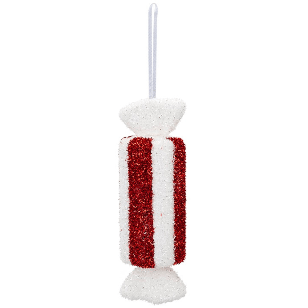 Large Glitter Candy Cane Sweet Christmas Bauble - 28cm - Assorted Designs 5050570000000 only5pounds-com