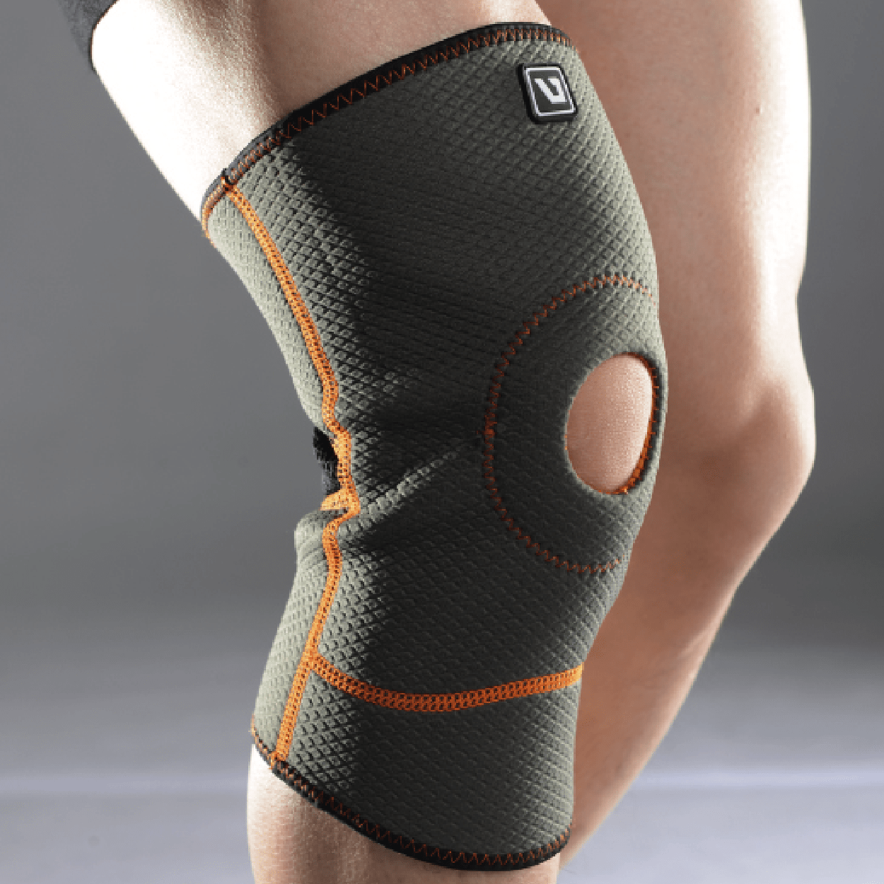 Liveup Sports Grey Open Knee Support - L/XL-6.95138E+12-Bargainia.com