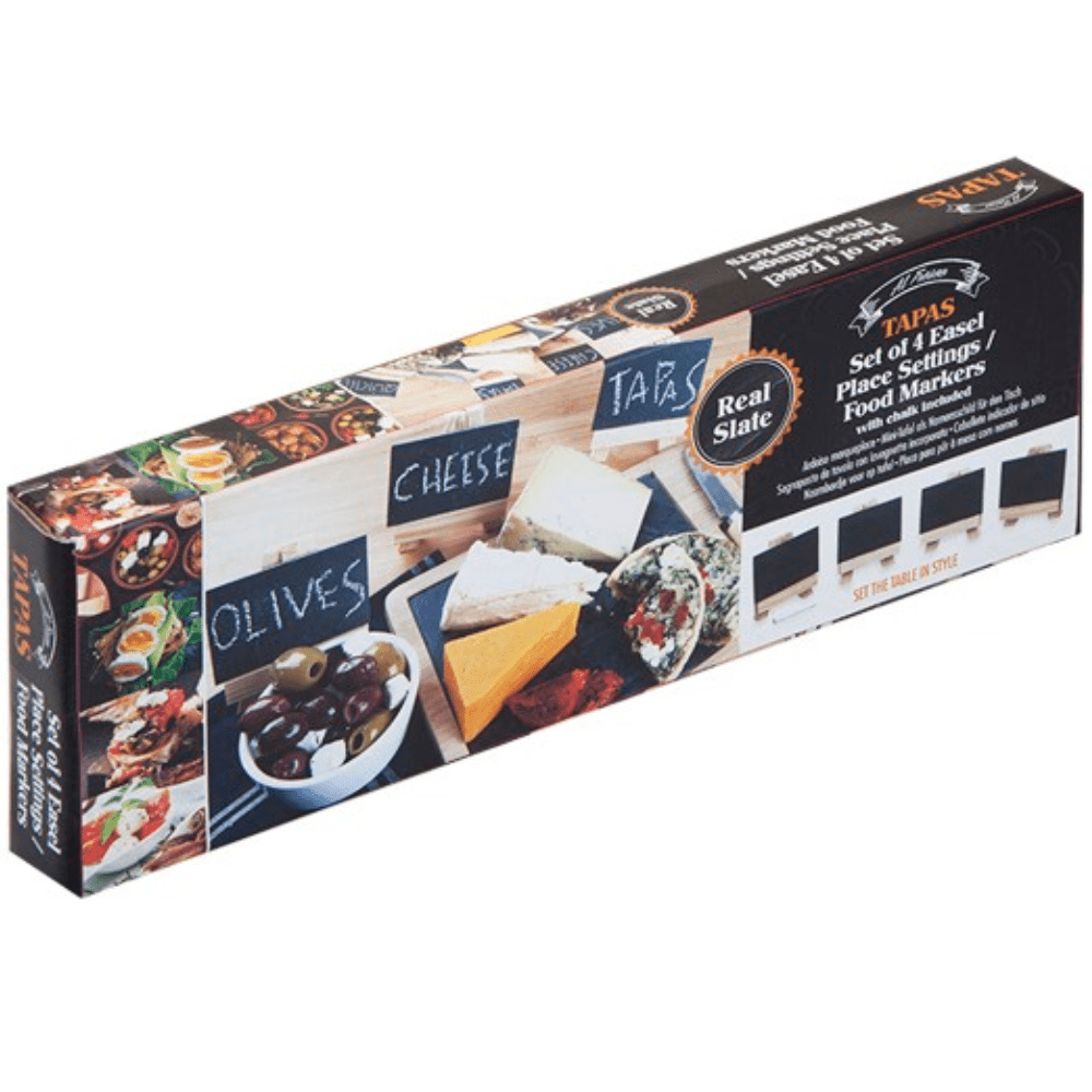 Mini Wooden Easel & Slate - Place Setting - Set of 4 5037241264019 Bargainia
