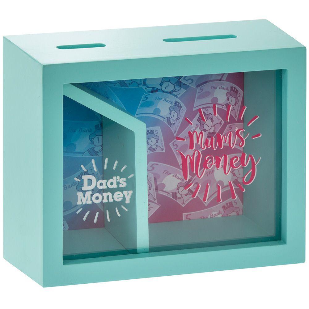 Mum's Money & Dad's Money Savings Money Box - 20 x 16 x 7cm 5010792427614 only5pounds-com