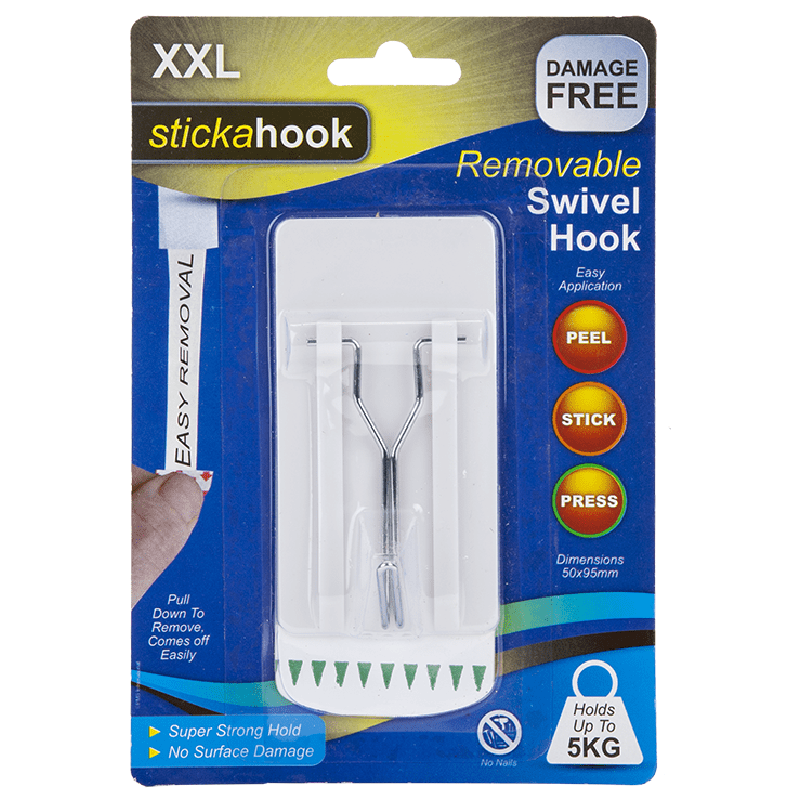 Removable White Swivel Hook - XXL-5050565395214-Bargainia.com