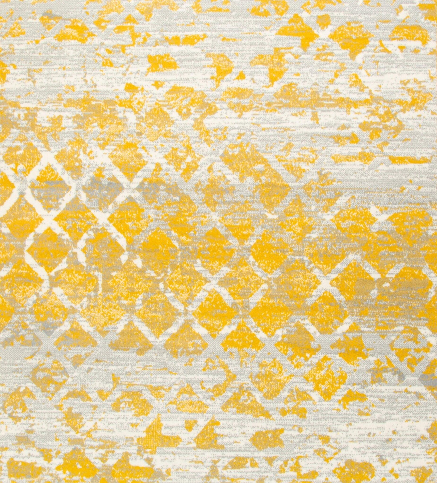 Mustard Contemporary Faded Tiles Design Rug - Texas - Bargainia.com