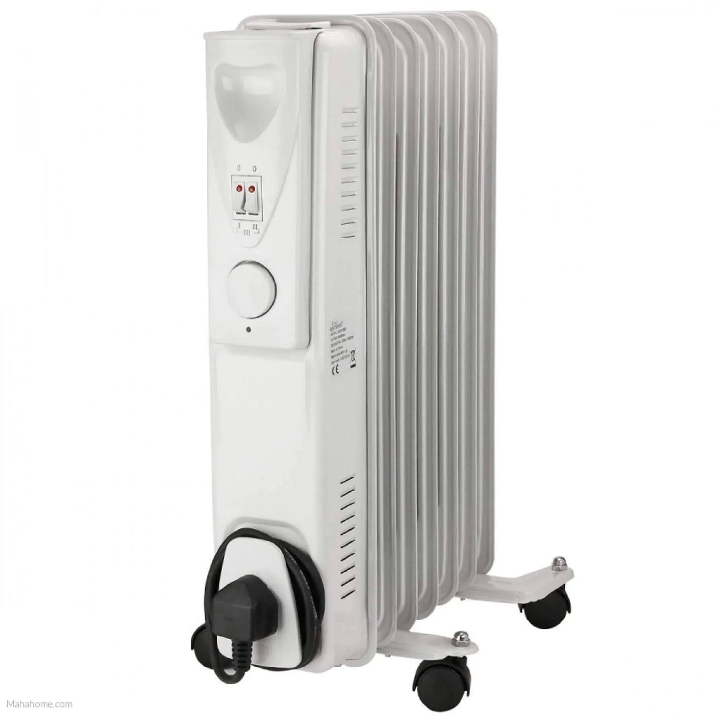 Daewoo 1500W Oil Filled Electric Radiator - White-5024996809763-Bargainia.com