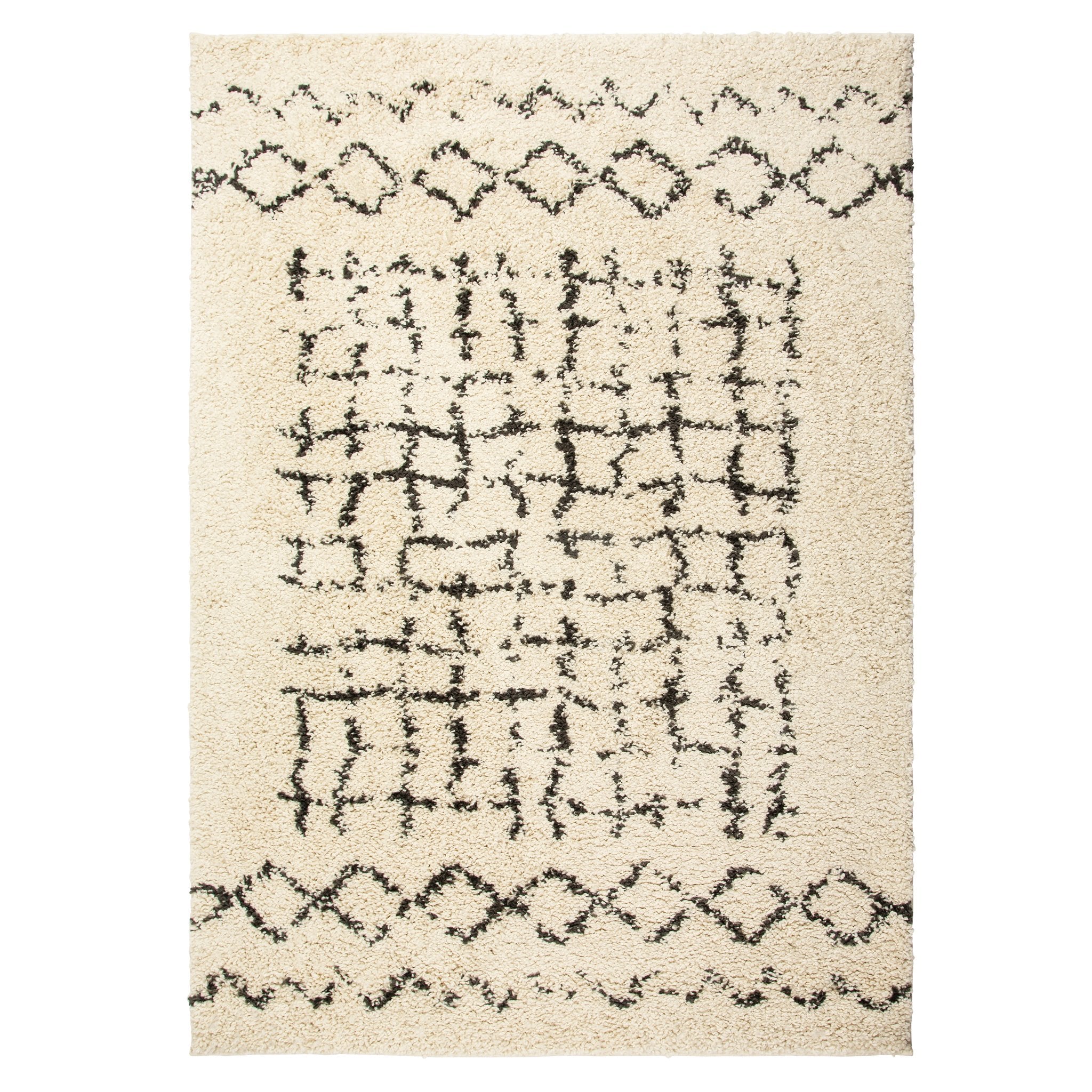 Cream Criss Cross Boho Rug - Michigan