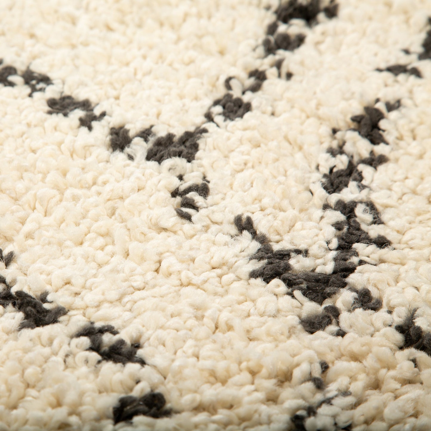 Cream Abstract Diamond Boho Rug - Michigan