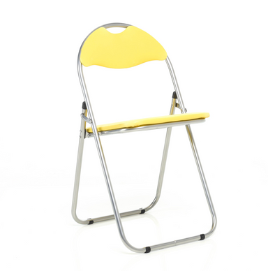 Folding Padded Office Chair - Yellow Bravich LTD.