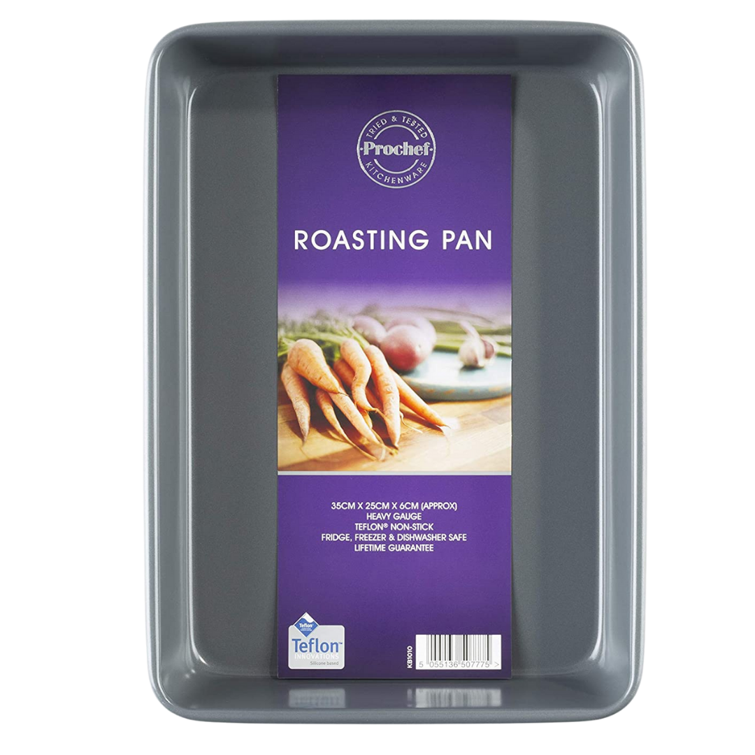 Prochef Heavy Duty Medium Roasting Tin - 35.1 x 25.4 x 6.2cm - only5pounds.com