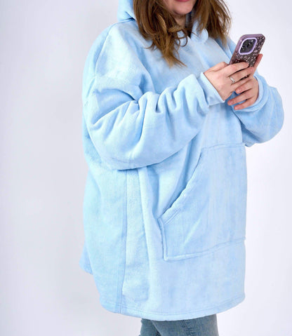 Hibernate Collection Oversized Super Soft Coral Fleece Sherpa Hoodie One Size-5056536110367-Bargainia.com