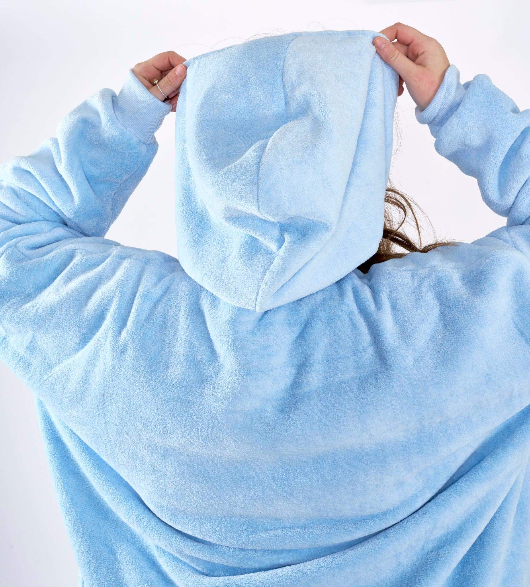 Hibernate Collection Oversized Super Soft Coral Fleece Sherpa Hoodie One Size-Bargainia.com
