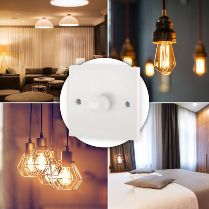 1 Gang 1 Way Dimmer Switch 400W - White Bargainia.com