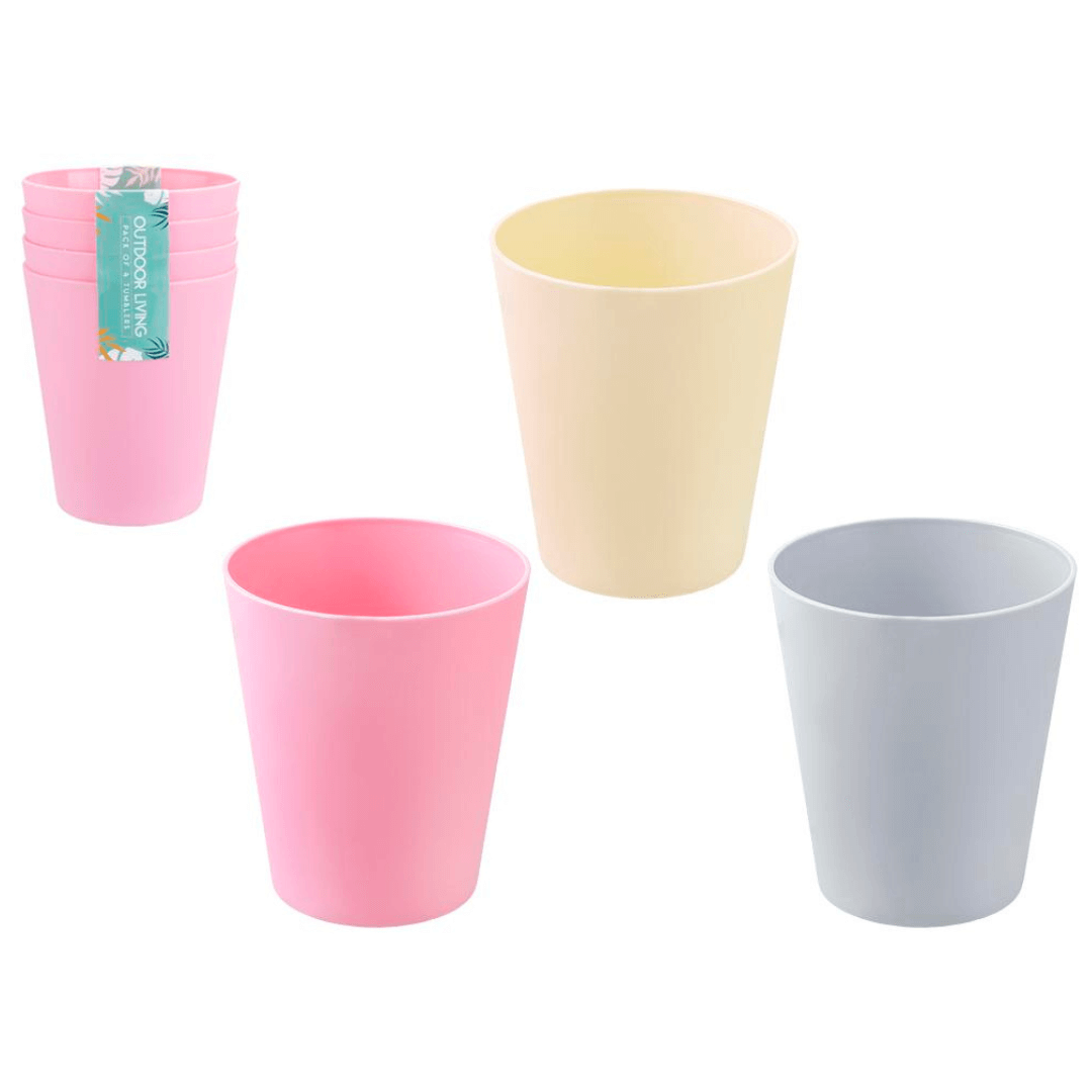 Plastic Picnic Tumblers Pack of 4-Bargainia.com