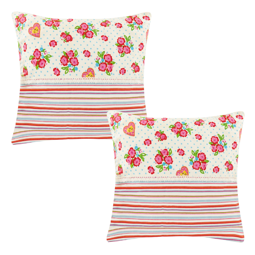 Rustic French Country Style Dual Sided Decorative Throw Cushion - 40 x 40cm-Bargainia.com