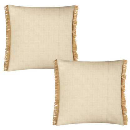 Fero Pebble Fringed Filled Decorative Throw Cushion - 45 x 45cm-Bargainia.com