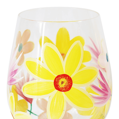 Lynsey Johnstone Hand Painted Daffodils Stemless Glass-5010792729114-Bargainia.com