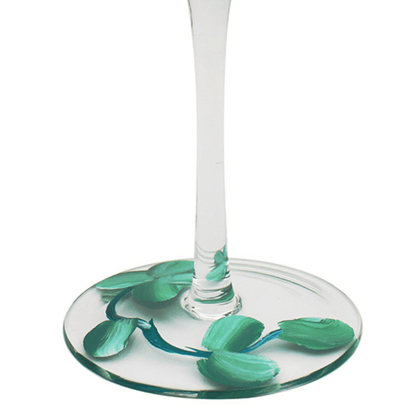 Lynsey Johnstone Eucalyptus Hand Painted Gin Cocktail Glass-5010792491578-Bargainia.com