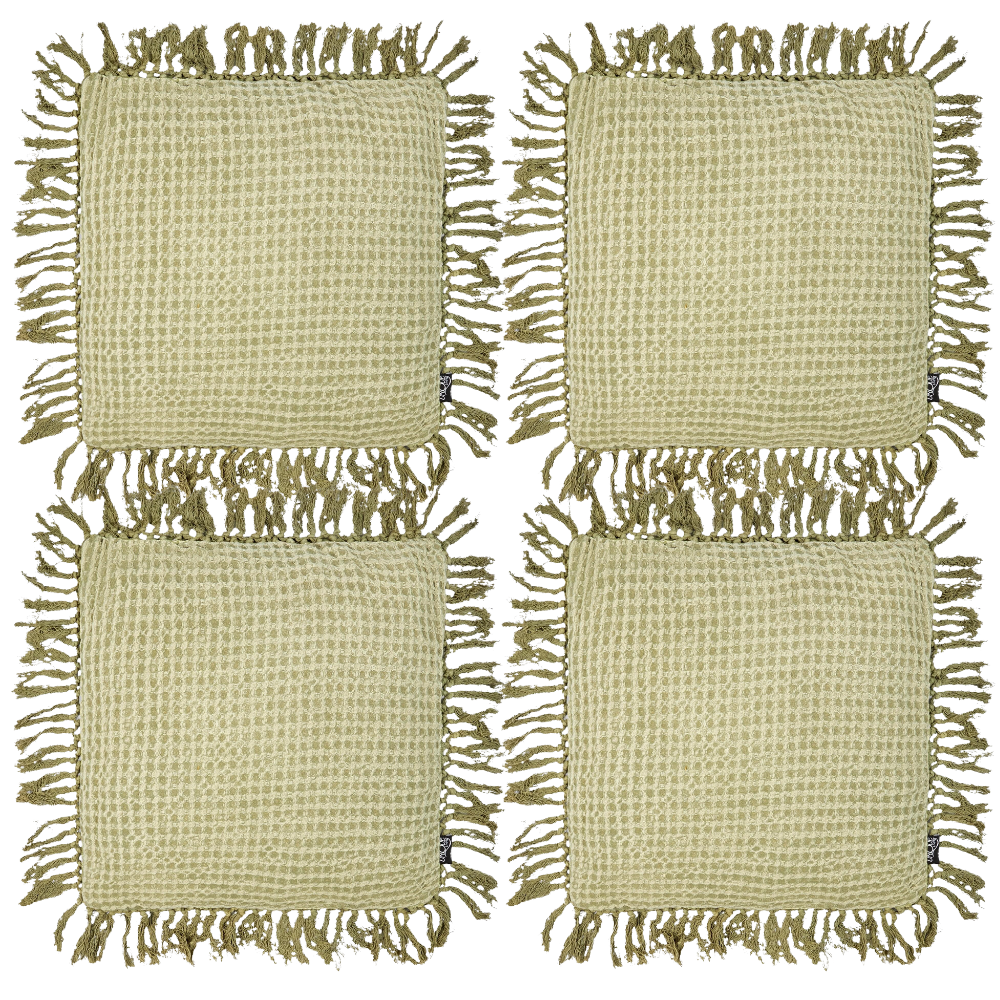 Mayfly Green Tassel Decorative Throw Cushion - 45 x 45cm-Bargainia.com