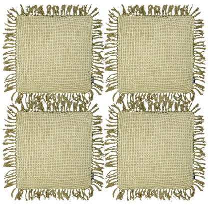 Mayfly Green Tassel Decorative Throw Cushion - 45 x 45cm-Bargainia.com