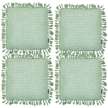 Neo Mint Tassel Decorative Throw Cushion - 45 x 45cm-Bargainia.com