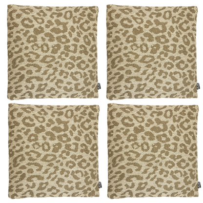 Mayfly Green Leopard Print Decorative Throw Cushion - 45 x 45cm-Bargainia.com