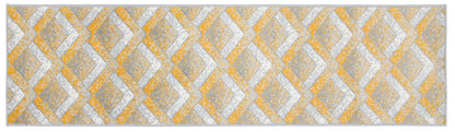 Gold, Grey & White Chevron Stair Runner / Kitchen Mat - Texas (Custom Sizes Available)-5056150272397-Bargainia.com
