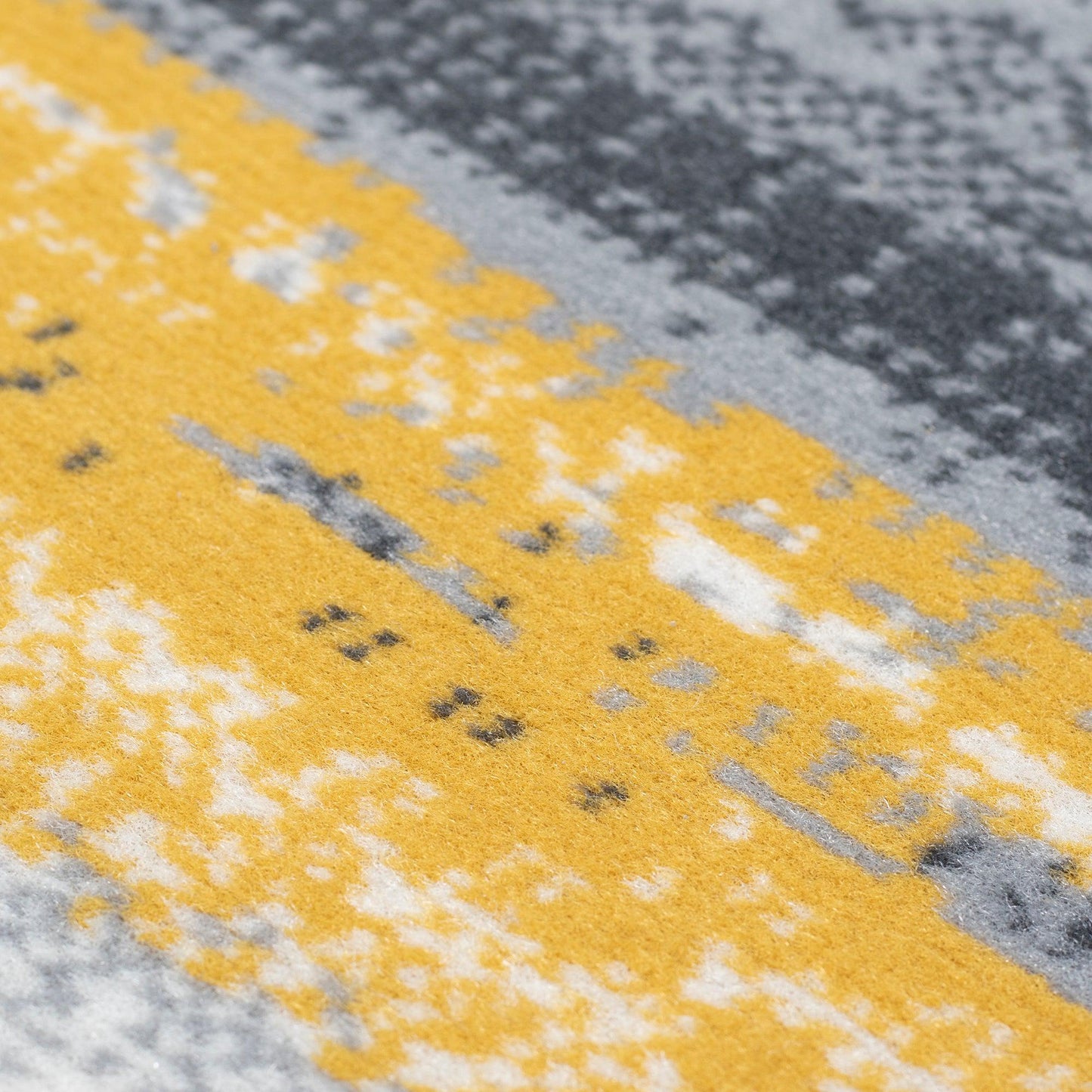 Yellow, Grey & White Abstract Lines Stair Runner / Kitchen Mat - Texas (Custom Sizes Available)-5056150270836-Bargainia.com