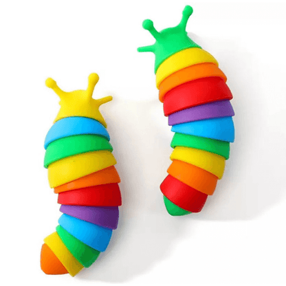 Rainbow Click Clack Puzzle Teaser Fidget Slug 12.5CM-5050565644848-Bargainia.com