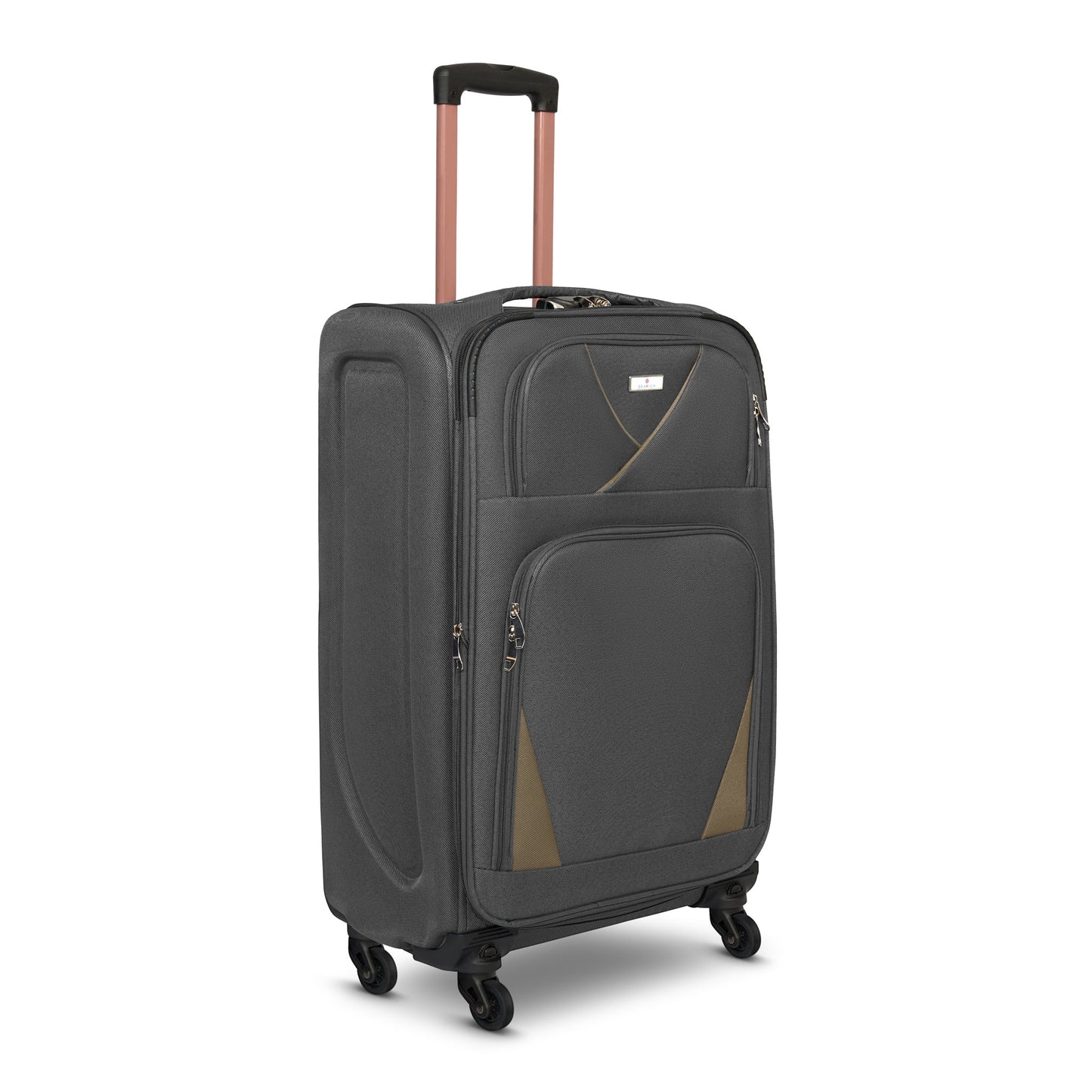 4-Wheel Suitcase Set Soft Shell Luggage, Set of 4 L,M,S,Cabin - Assorted Colours