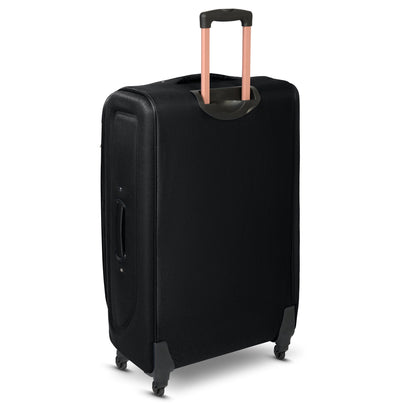 4-Wheel Suitcase Set Soft Shell Luggage, Set of 4 L,M,S,Cabin - Assorted Colours