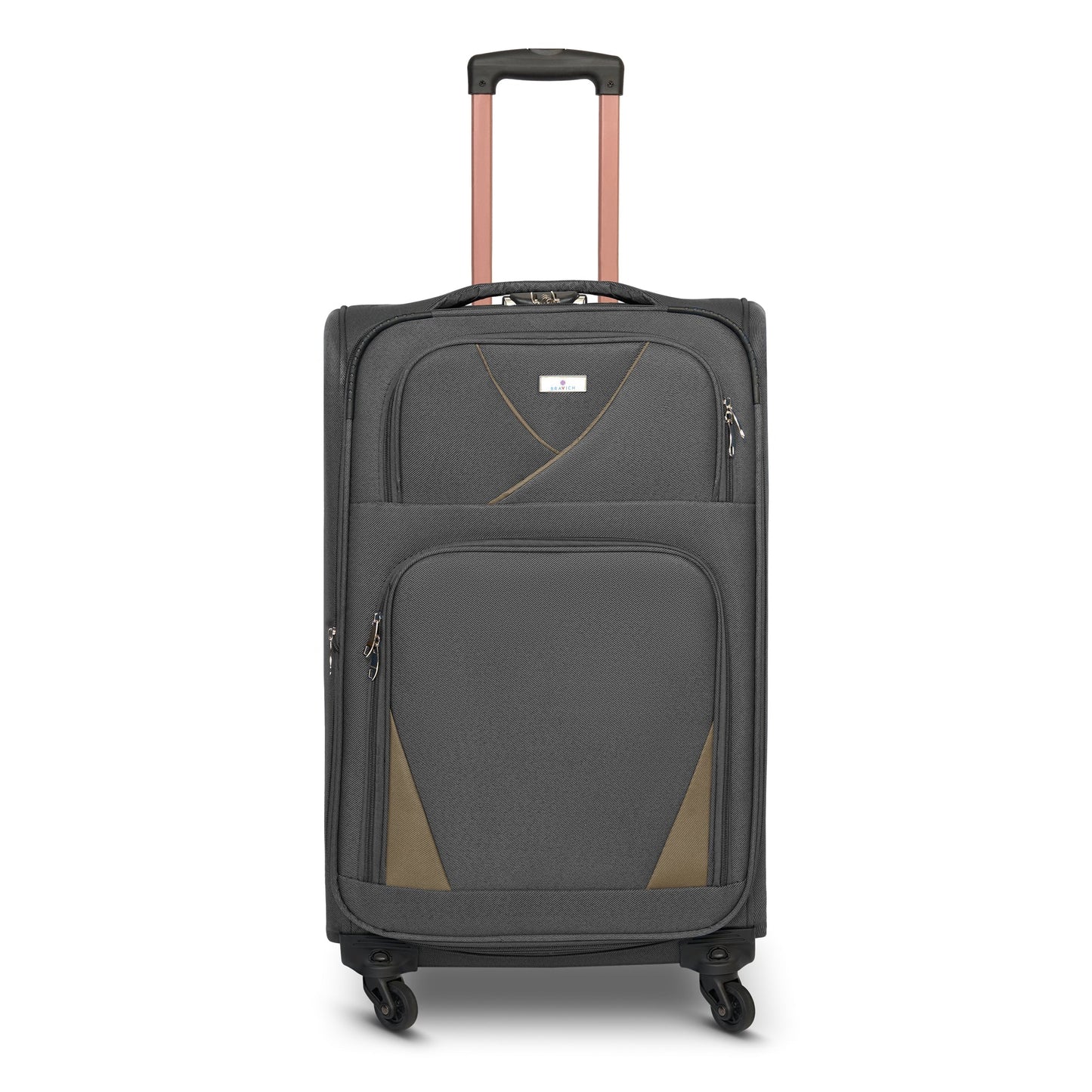 4-Wheel Suitcase Set Soft Shell Luggage, Set of 4 L,M,S,Cabin - Assorted Colours