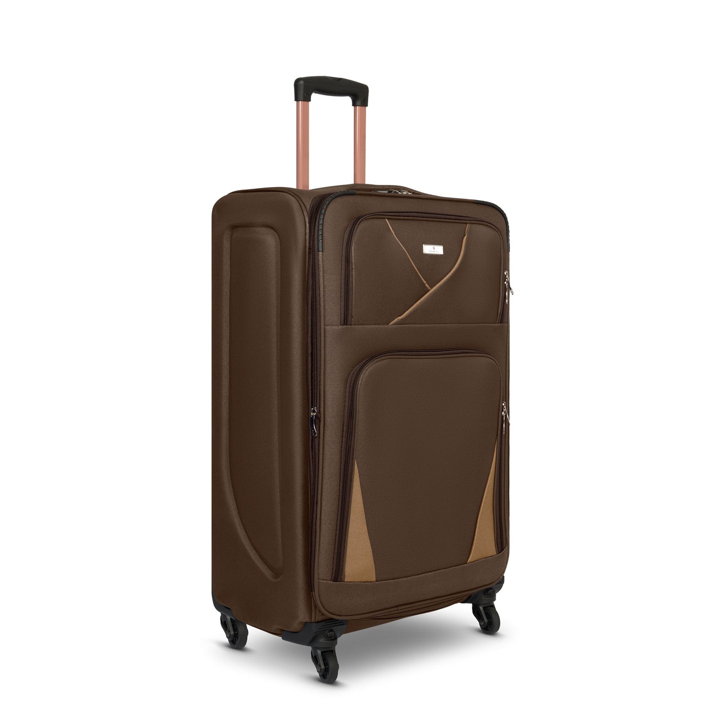 4-Wheel Suitcase Set Soft Shell Luggage, Set of 4 L,M,S,Cabin - Assorted Colours