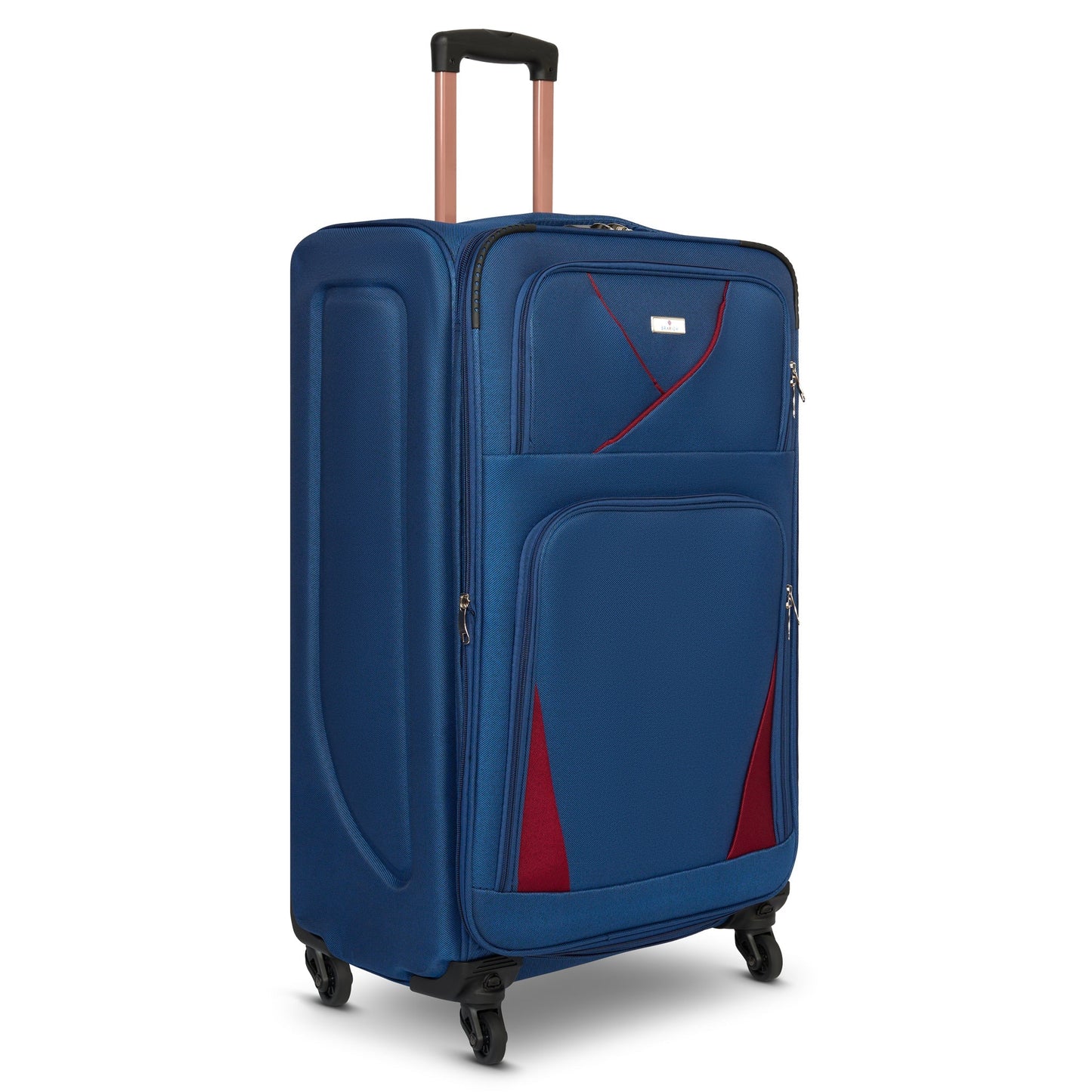 4-Wheel Suitcase Set Soft Shell Luggage, Set of 4 L,M,S,Cabin - Assorted Colours