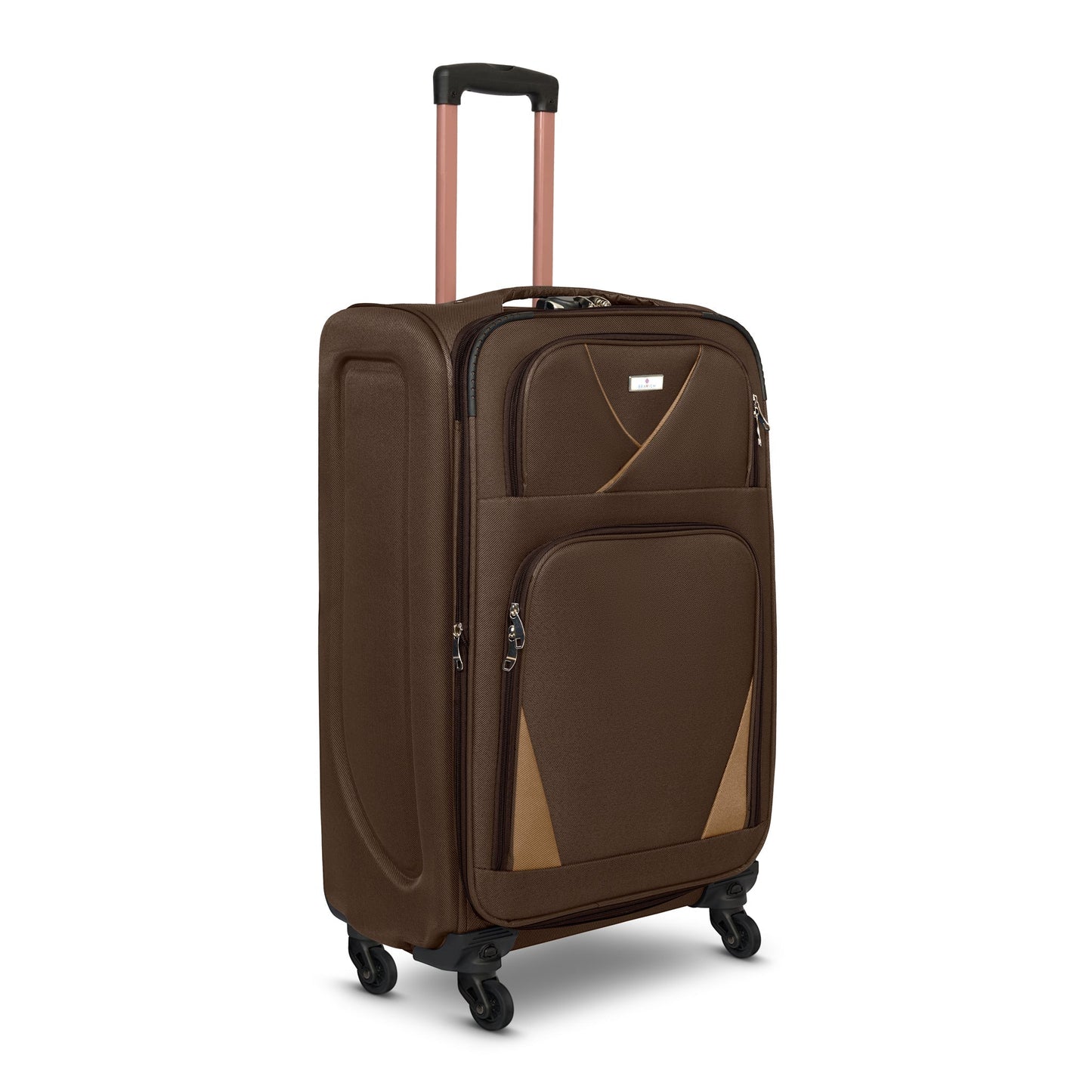 4-Wheel Suitcase Set Soft Shell Luggage, Set of 4 L,M,S,Cabin - Assorted Colours