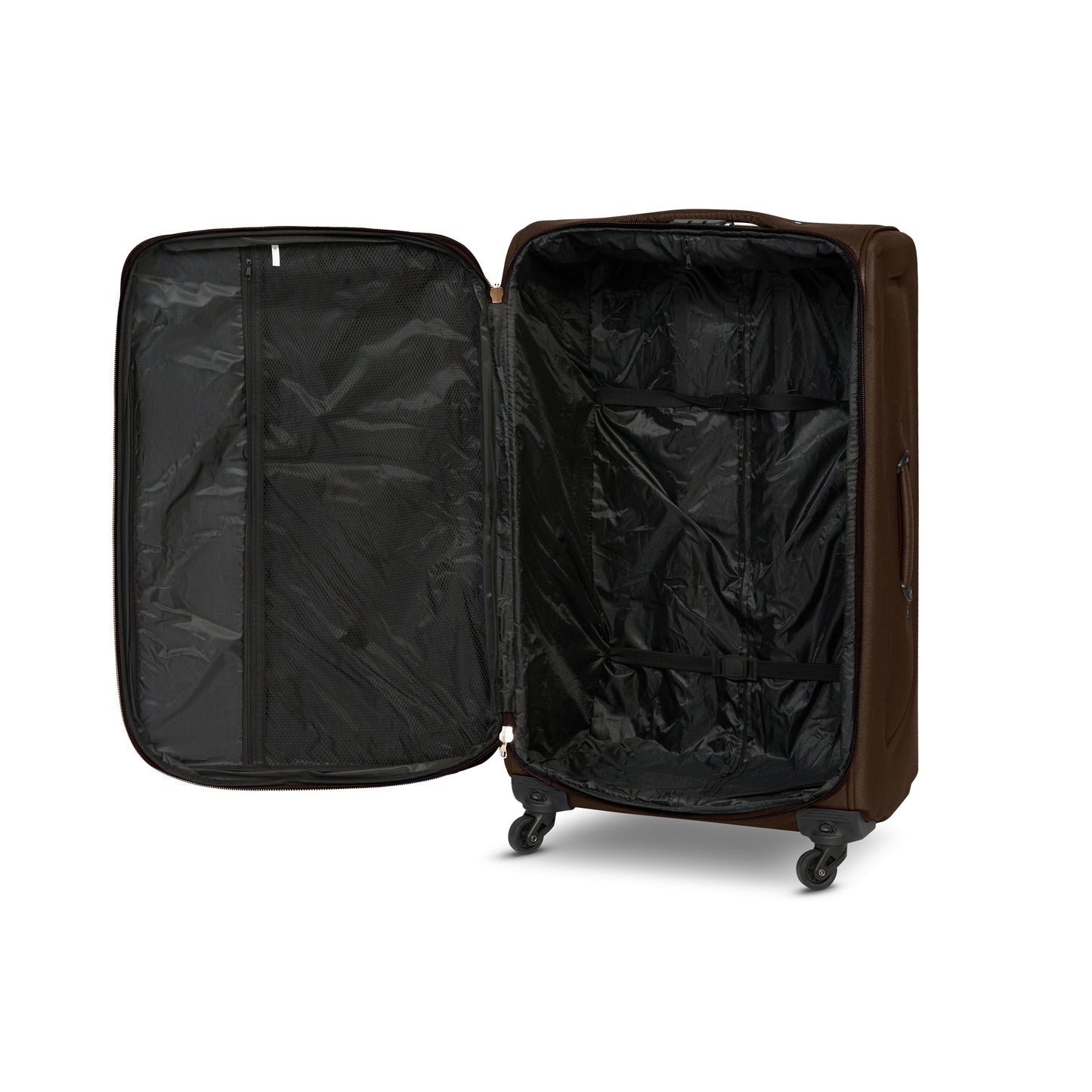 4-Wheel Suitcase Set Soft Shell Luggage, Set of 4 L,M,S,Cabin - Assorted Colours