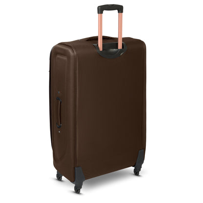 4-Wheel Suitcase Set Soft Shell Luggage, Set of 4 L,M,S,Cabin - Assorted Colours