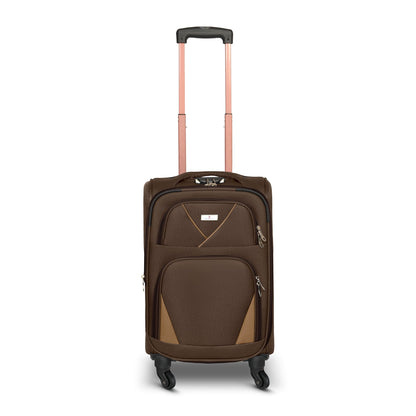 4-Wheel Suitcase Set Soft Shell Luggage, Set of 4 L,M,S,Cabin - Assorted Colours