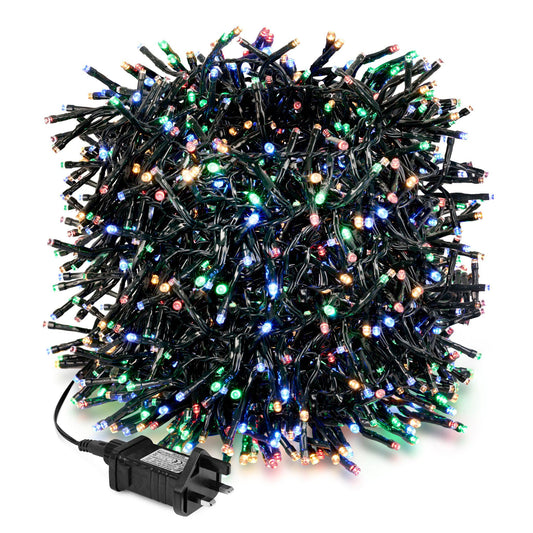 480 LED Cluster Lights Indoor/Outdoor - Multicoloured - 6m Lighting Clearance
