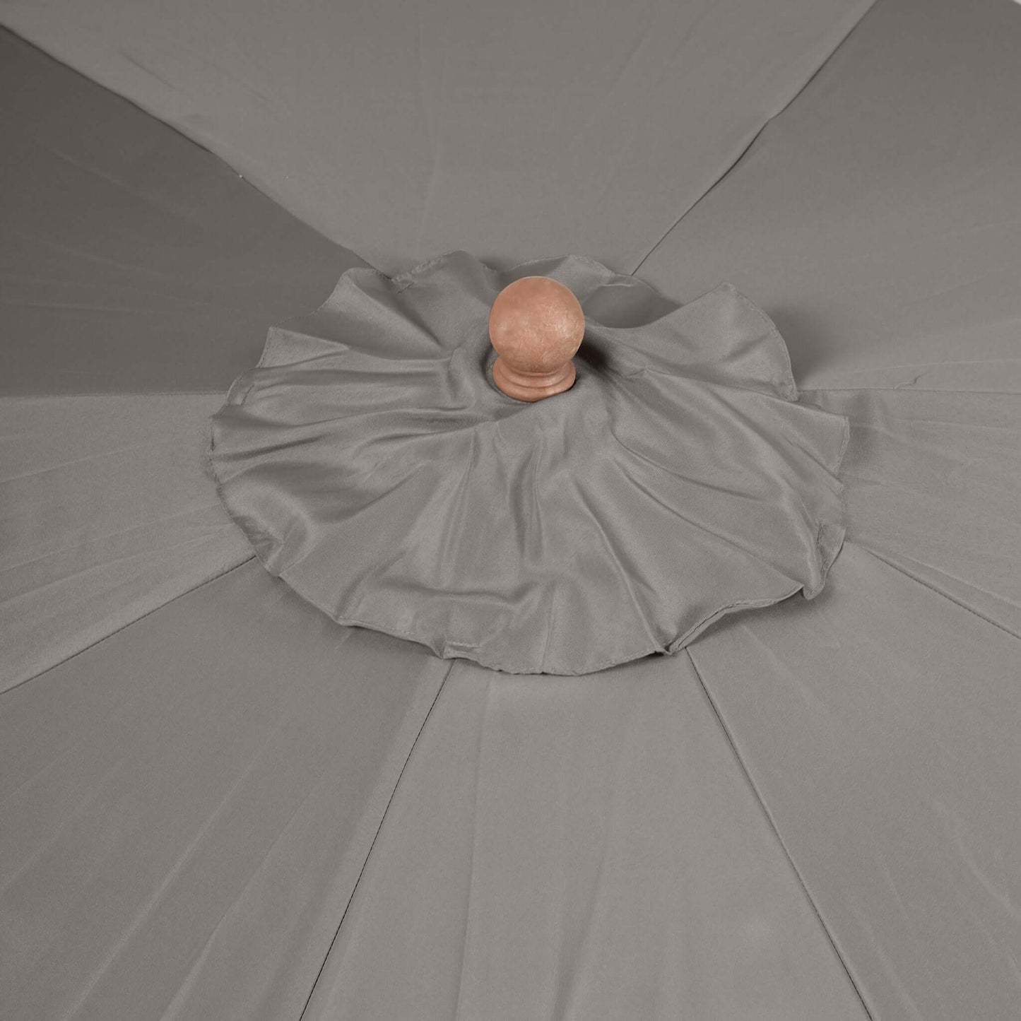 Belavi 3M Hardwood Round Garden Parasol Umbrella - Taupe
